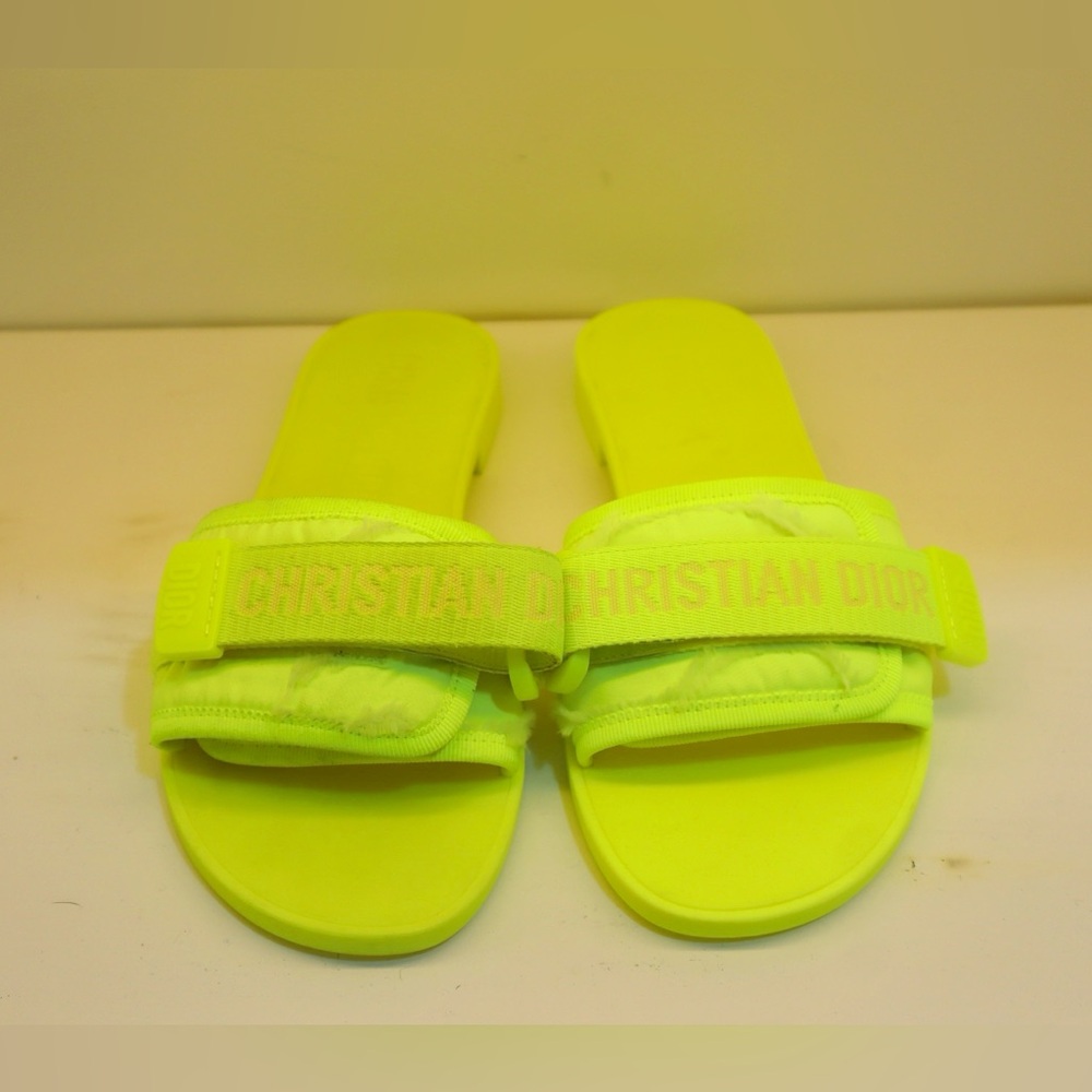 Dior Neon Yellow Flats